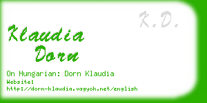 klaudia dorn business card